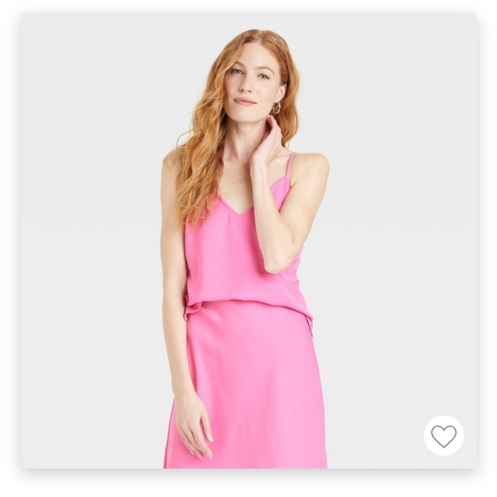 Barbiecore camisole-A new day.  Adjustable straps